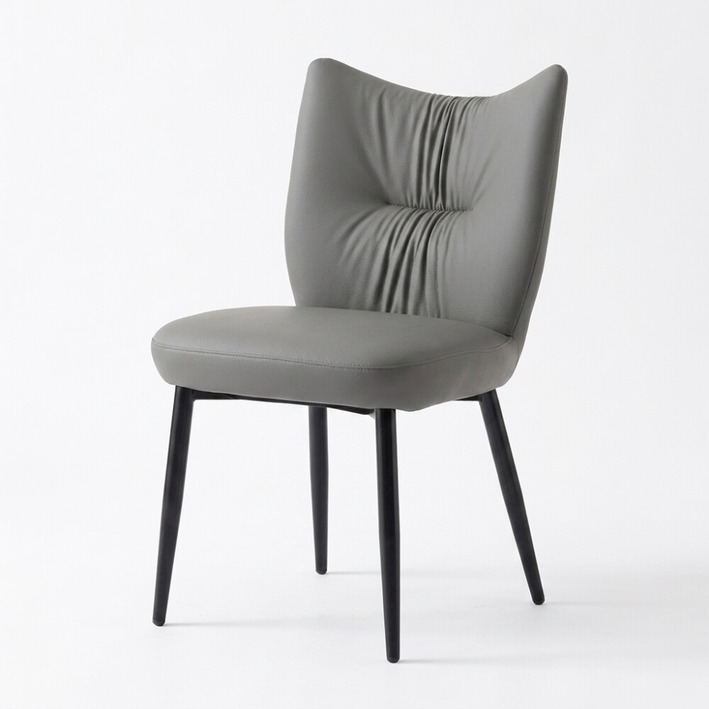 Silla De Comedor Ecocuero Super Acolchonada Gris