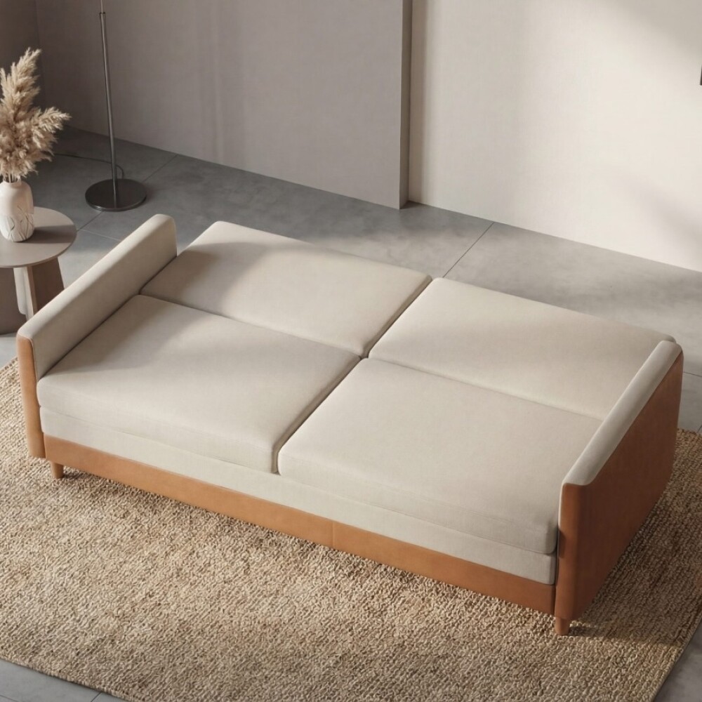SOFÁ SILLÓN CAMA AUDAX 2 CUERPOS BEIGE