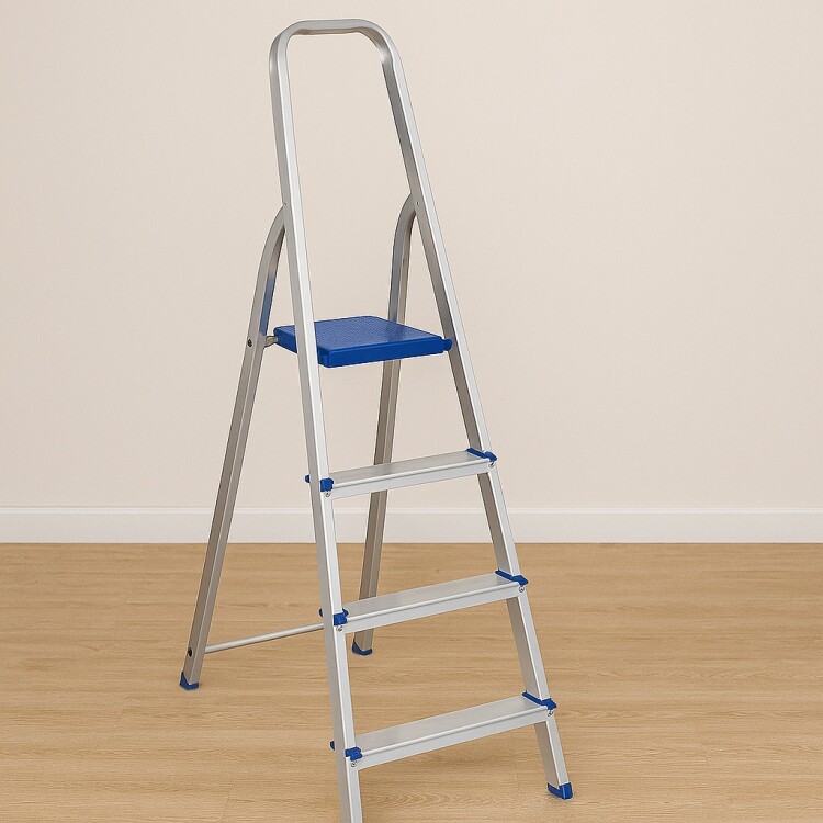 Escalera Plegable de Aluminio Mor 4 Peldaños Escalera Plegable de Aluminio Mor 4 Peldaños
