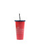 VASO 700ML C/PAJITA Licencias Rojo, Azul Royal, Blanco