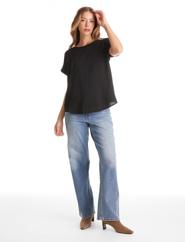 Blusa Crepe NEGRO