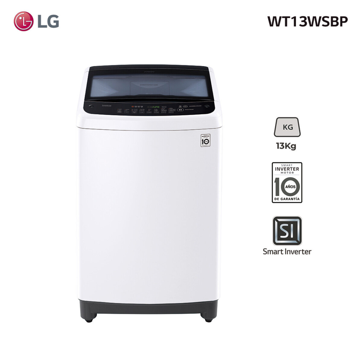 Lavarropas superior LG inverter 13Kg WT13WSBP 