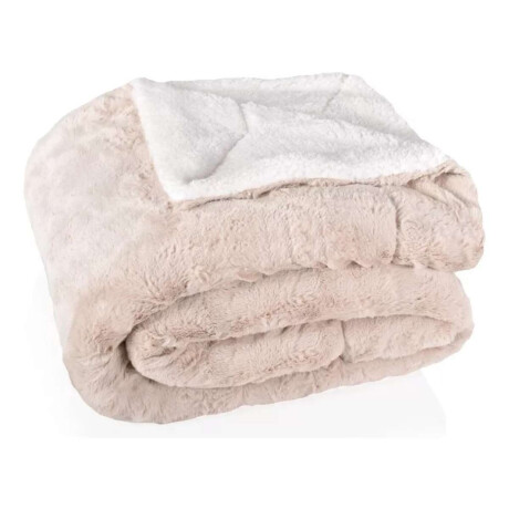 Frazada Reversible Polar Sherpa 1 Plaza 150x200 Beige