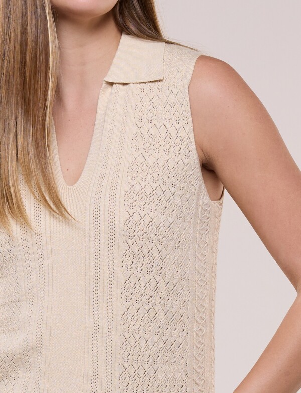 Musculosa Tejida BEIGE