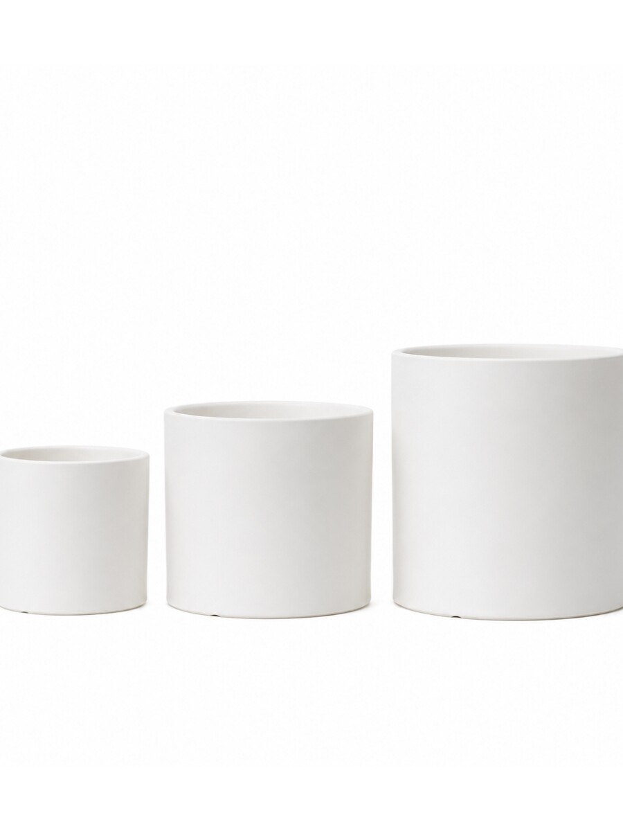 MACETA BLANCA CERÁMICA MINIMALISTA MACETA BLANCA CERÁMICA MINIMALISTA