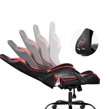 Silla Gamer Lumax Rom Negro/rojo 001