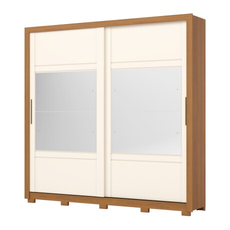 ROPERO SINTRA 2 PUERTAS 4 CAJONES INTERNOS 2 ESPEJOS GUARDARROPA CLOSET ARMARIO OFF WHITE