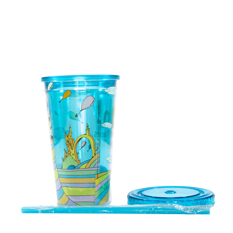 2x1 Vaso con tapa y pajita acrilico 2x1 Vaso Con Tapa Y Pajita Acrilico