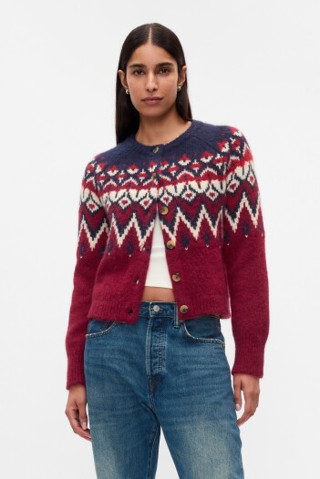 Saco Fair Isle Mujer Red Fairisle
