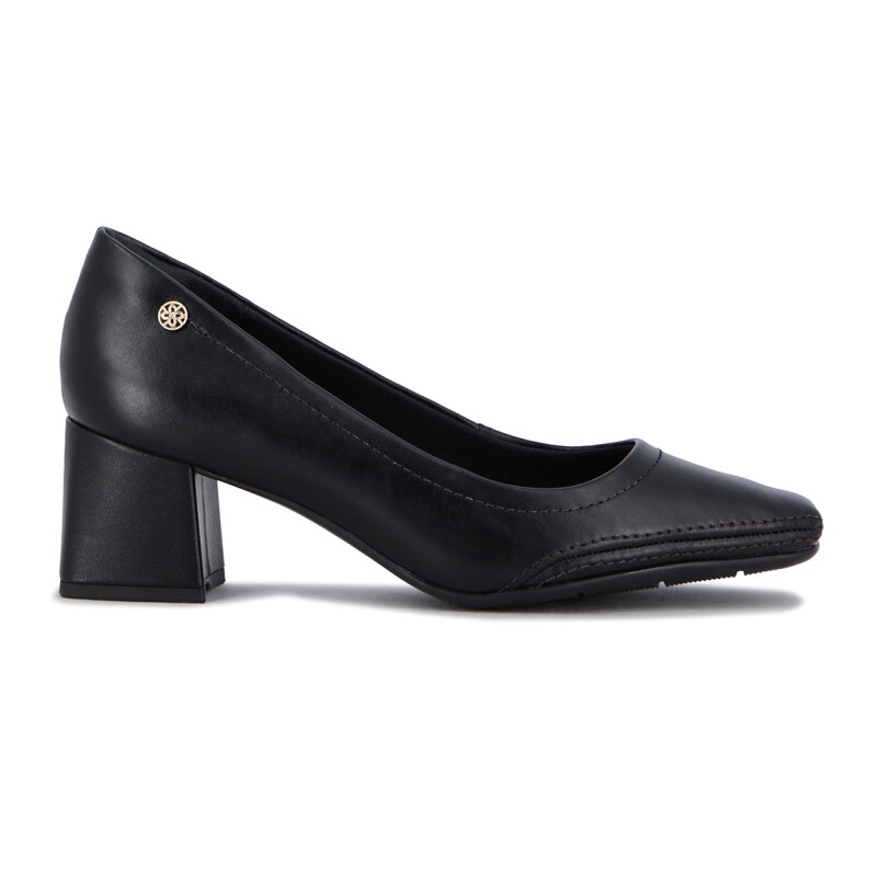 Ramarim Zapato Taco Bajo Cuadrado Punta Fina C/ Pin Negro