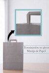 Bolsa lisa acuario 30x12x41 cm GRIS SOMBRA