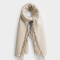 Bufandas Boho Bufanda Jacquard Con Flecos - Blanco Crudo