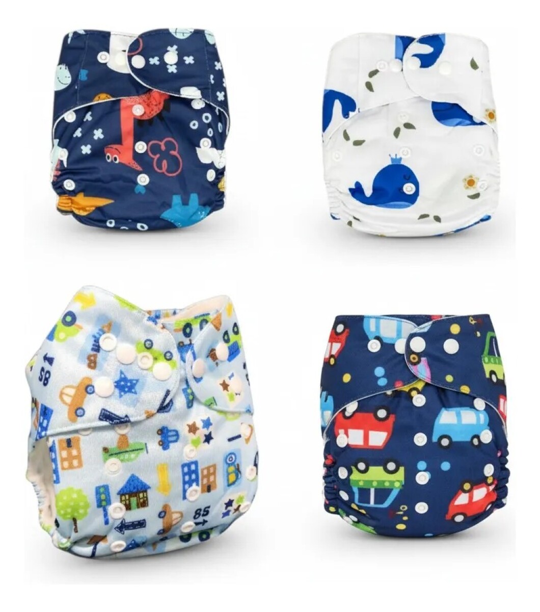 Set X4 Pañales Para Agua Absorbentes Reutilizables - niño 