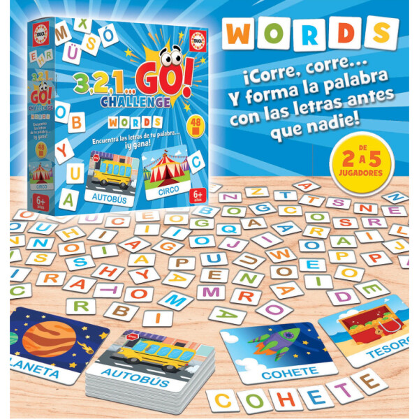 Juego Didactico Educa 3 2 1 Go Words Palabras Memoria Niño Juego Didactico Educa 3 2 1 Go Words Palabras Memoria Niño
