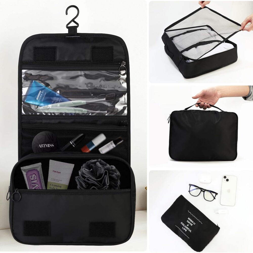 Kit Organizador de Viaje 8 Piezas Negro