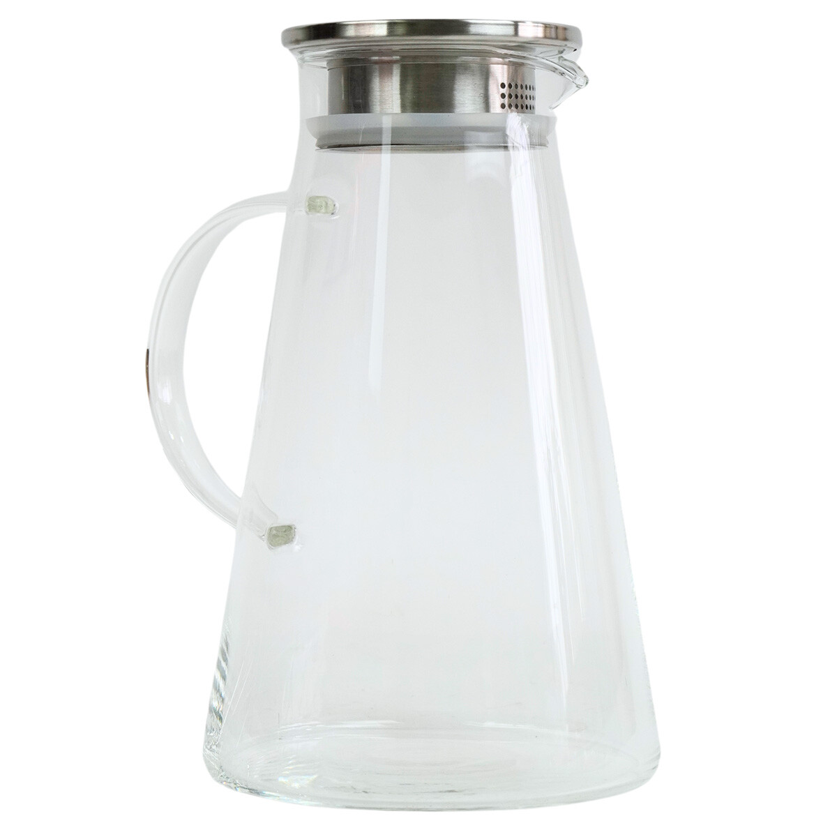 Jarra de vidrio borosilicato y tapa de acero 