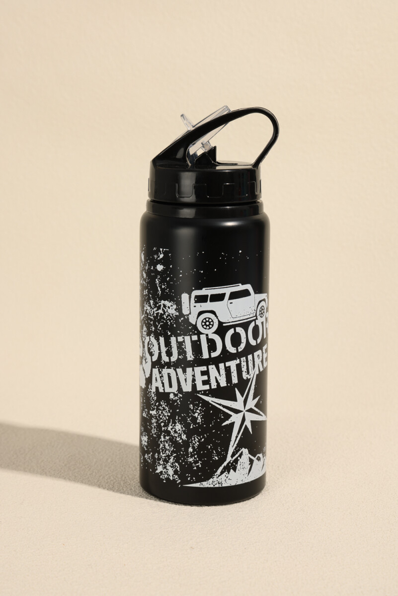 Botella Agua Outdoor Adventure - Negro 