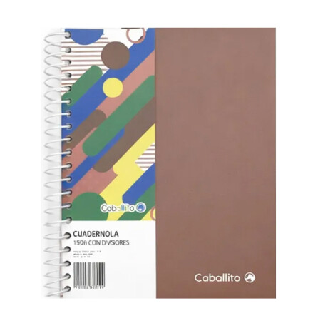 Cuadernola Caballito con Divisiones 150h Marron
