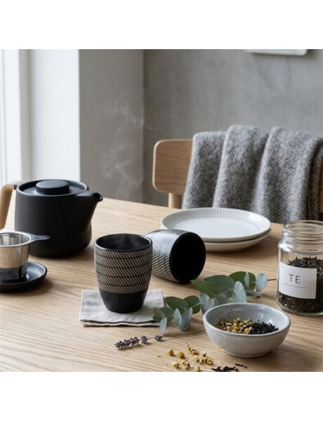 VASO CERAMICA 237ML ESTAMPADO NEGRO VASO CERAMICA 237ML ESTAMPADO NEGRO