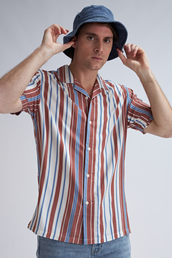 Camisa manga corta on sale hombre rayas