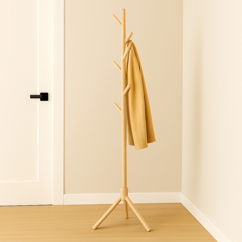 Perchero de pie 175 x 43 cm MARRON CLARO