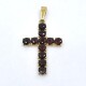 Cruz En Oro 18K Con 11 Granates Cruz En Oro 18K Con 11 Granates