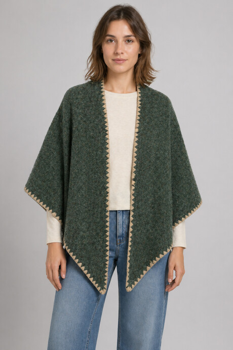 Ruana triángulo Iris Verde