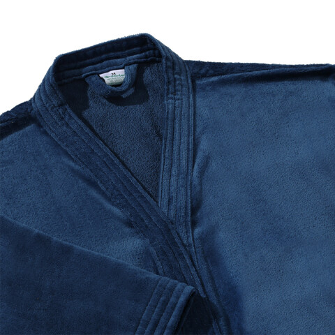 Bata Baño Dohler Velour 100% Algodón Talle P al XXG AZUL OSCURO