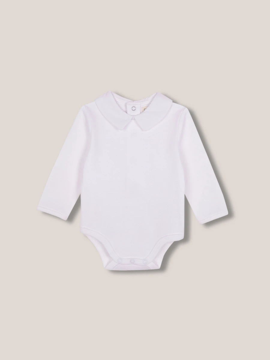 Body De Circular Con Cuello Popelin Blanco Optico