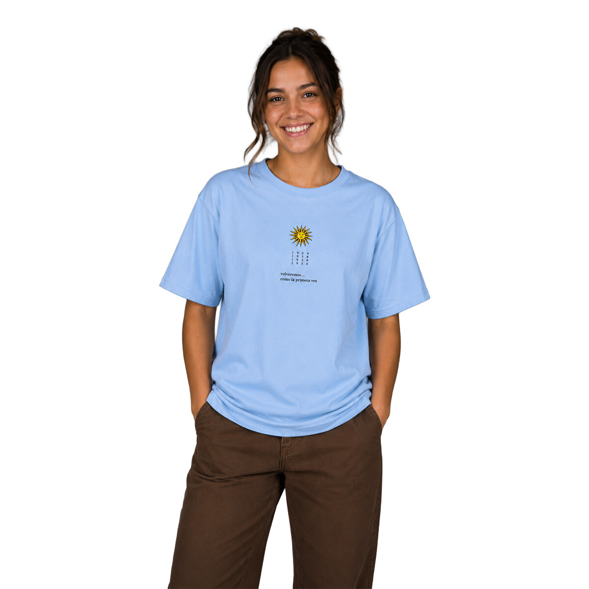 REMERA URUGUAY VOLVEREMOS CELESTE XL 