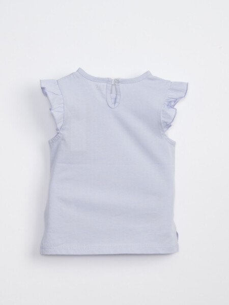 Musculosa Con Volados Celeste
