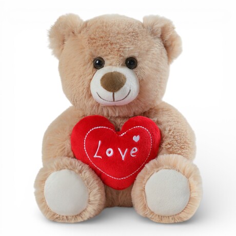 Oso de Peluche con Corazón Oso Crema