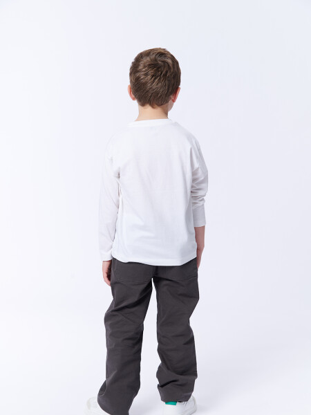 REMERA Manga larga ESTAMPA Grow Blanca