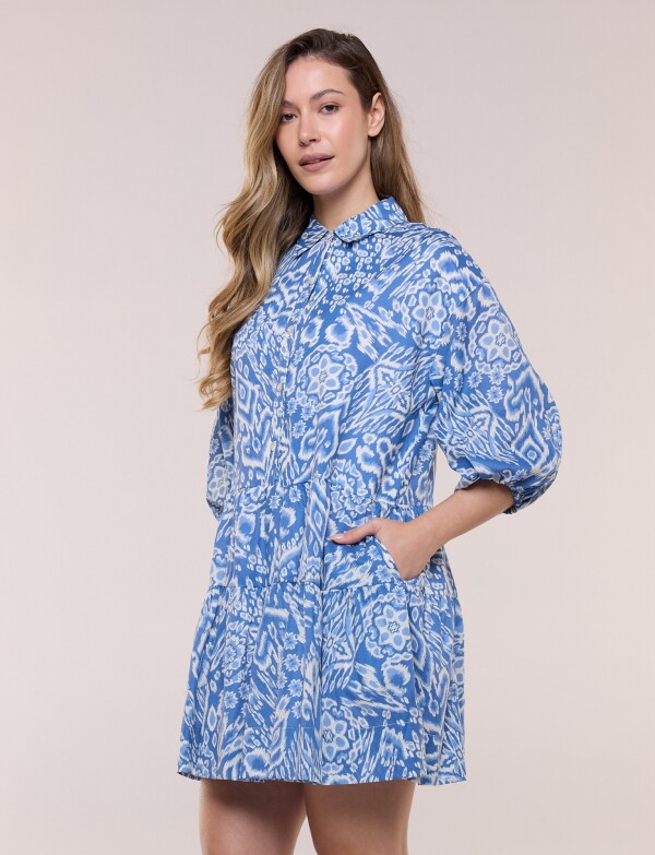 Vestido Printed AZUL/MULTI