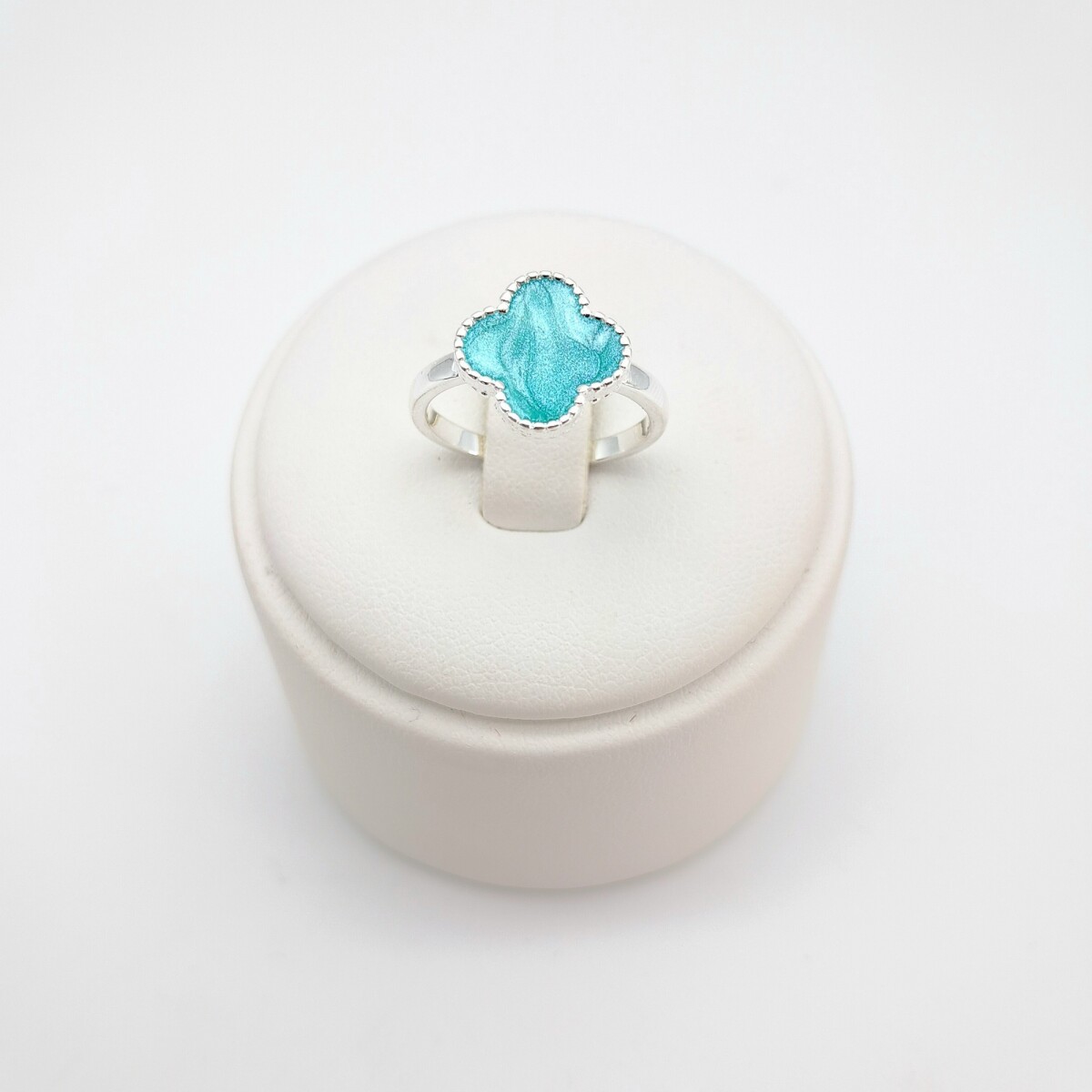 Anillo de plata 925 con resina, FLOR. 