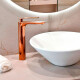 GRIFERIA DE LAVATORIO ALTO LINEA MODENA AQUALIA MONOCOMANDO ROSE GOLD ROSA