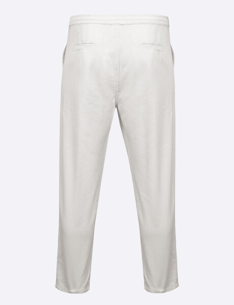 Pantalon cintura elastizada blanco