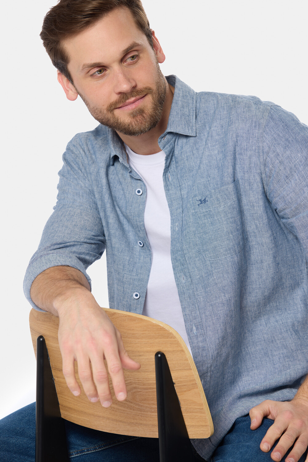 CAMISA DE LINO Denim