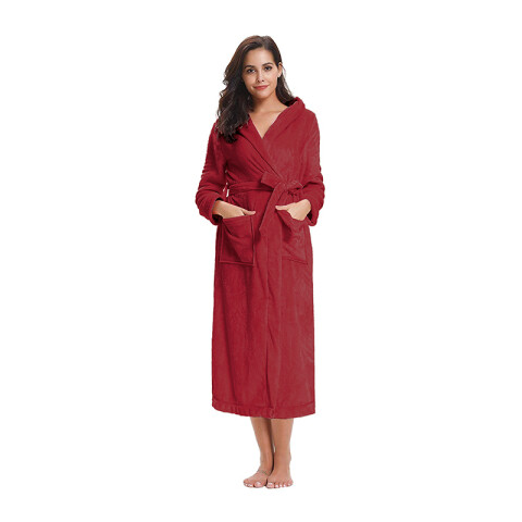 Bata de Cama Microfibra Home Class Talle P al XG BORDO