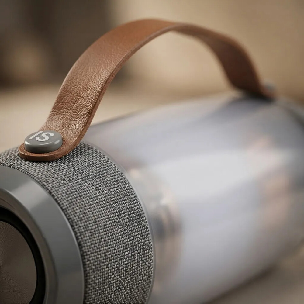 Parlante Ak205 Con Luces Y Bluetooth GRIS