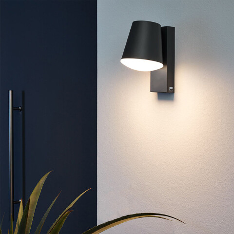 Aplique de pared gris oscuro 1XE27 IP44 CALDIERO EG3034