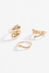 Set de anillos curvo dorado