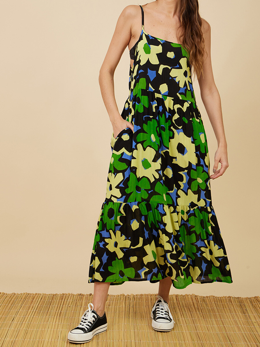 VESTIDO LARGO ANARA RUSTY - Verde 