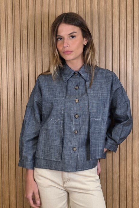 Sobrecamisa Greta Azul Melange