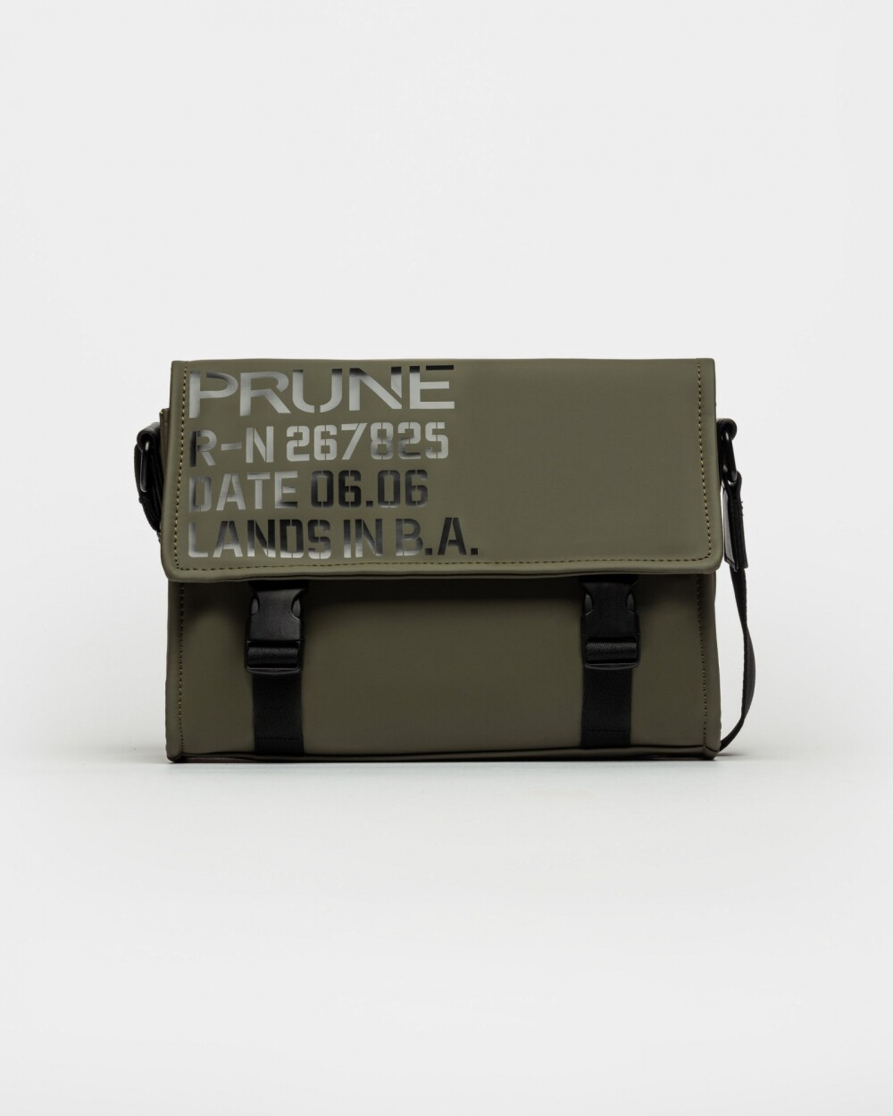 Bandolera Daily en efecto cuero rubber Verde