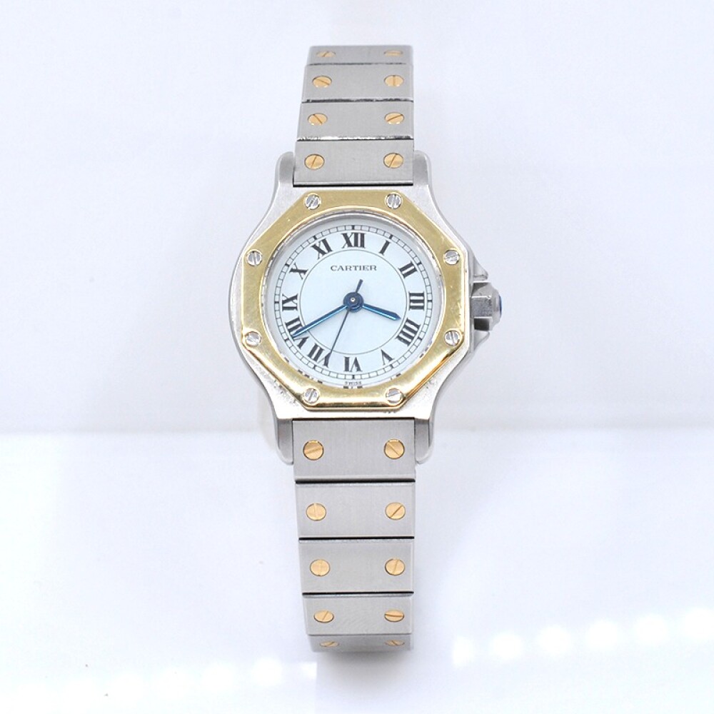 Cartier Santos Octagon dama automático acero y oro 24 mm Cartier Santos Octagon dama automático acero y oro 24 mm