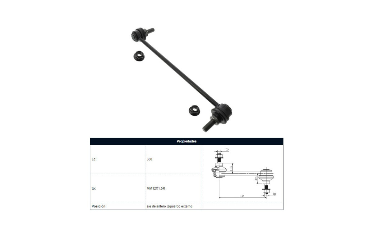 Bieleta Nissan Qashqai/X-Trail/Murano Renault Koleos 01-25 Der/Izq Bieleta Nissan Qashqai/X-Trail/Murano Renault Koleos 01-25 Der/Izq