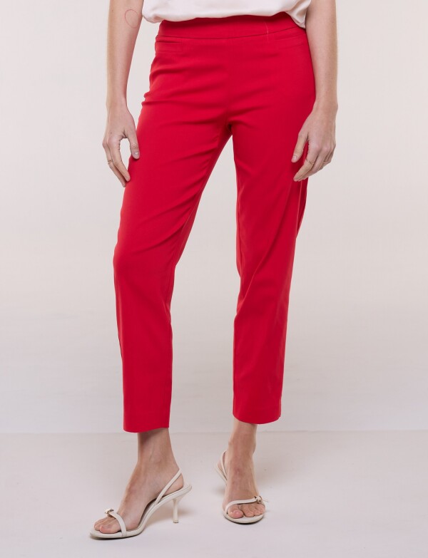 Pantalón Slim Pull On ROJO