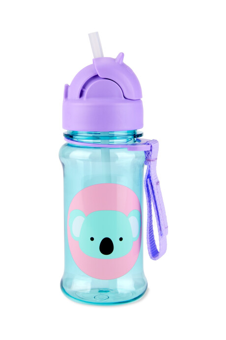 Botella de plástico Tritan, con sorbito, diseño koala Sin color
