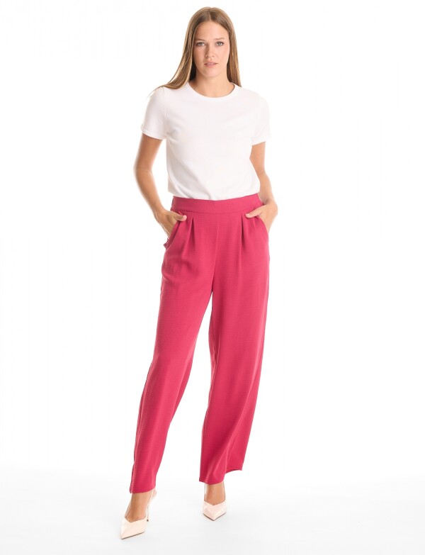 Palazzo Wide Leg Pinzas FUCSIA